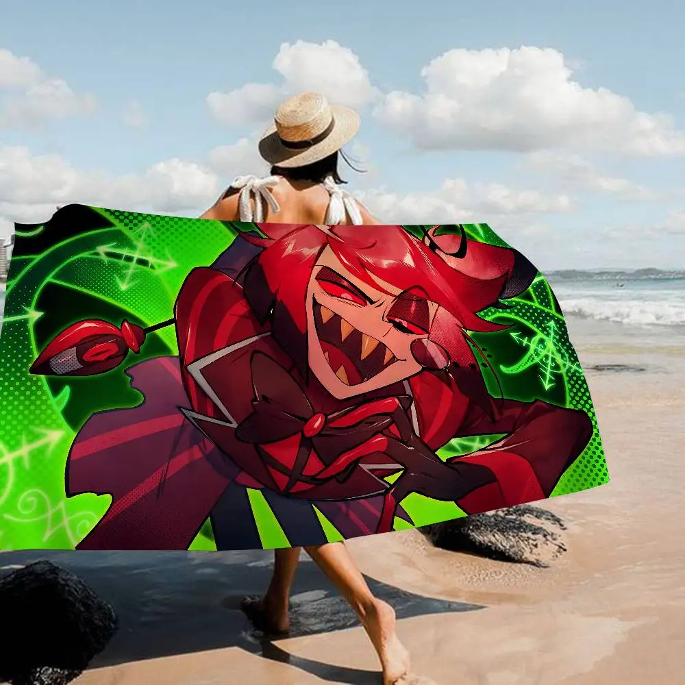 Alastor Hazbin Hotel Anime Microfiber Beach Towel Absorbent Quick dry Soft Yoga Swimming Resort Mountain Climbing Towel