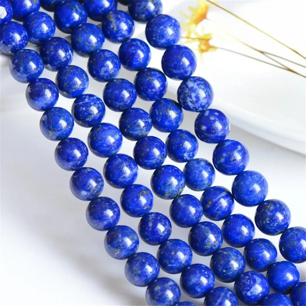 

Grade AB Natural Lapis Lazuli Beads NOT Dyed 3mm-12mm 15 Inch Strand