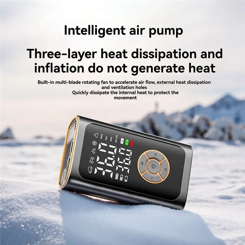 2025 حار نمط المحمولة منفاخ لإطارات السيارة اللاسلكي مضخة هواء ضاغط 6X إطارات التضخم السريع مع مقياس الضغط الرقمي مصباح ليد