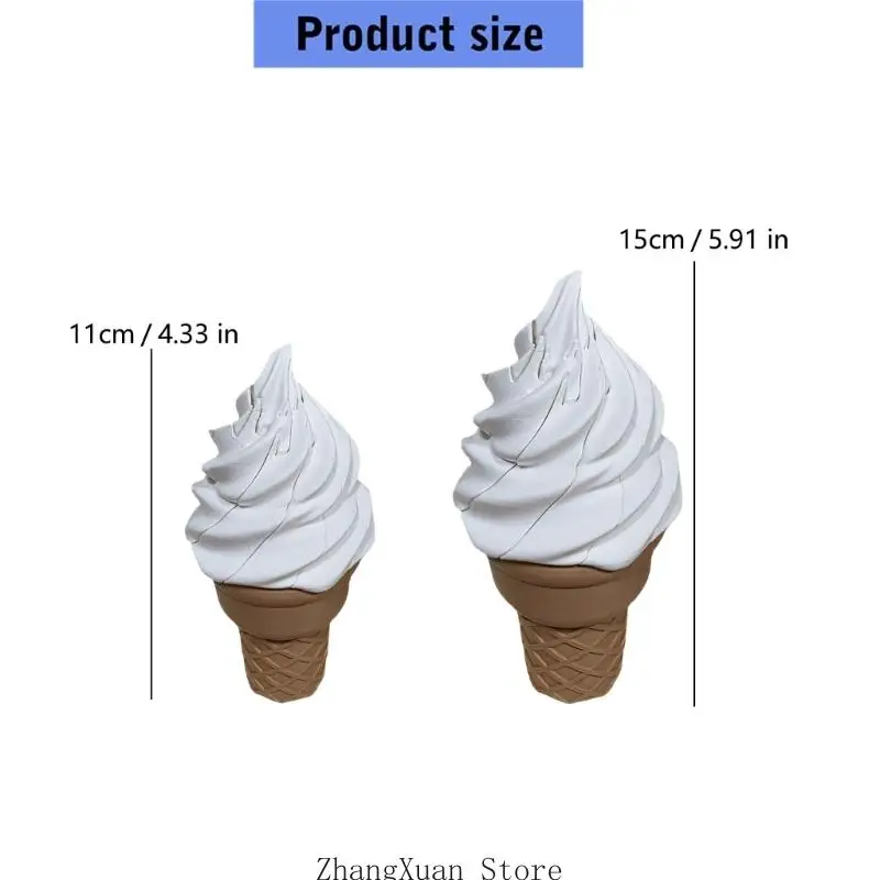 Eiscreme-Schreibtischspielzeug mit einziehbarem Design für Studenten, Büros und Regale 3XUF – Detail 6