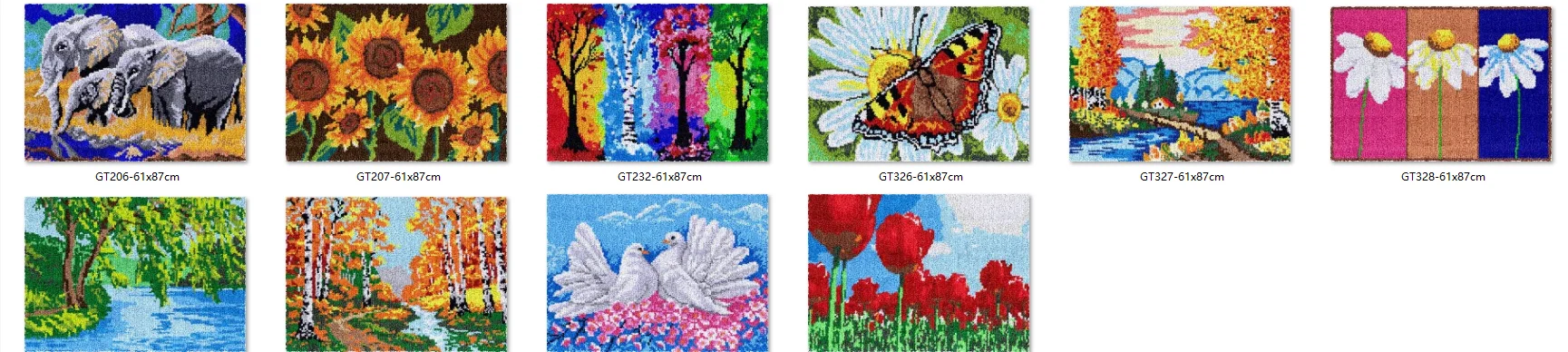 

Набор крючков с красным маком, ковер с принтом на холсте, крючок-защелка, ковер, подушка, сделай сам, ковер, вышивка, аксессуары ручной работы 61x87 см