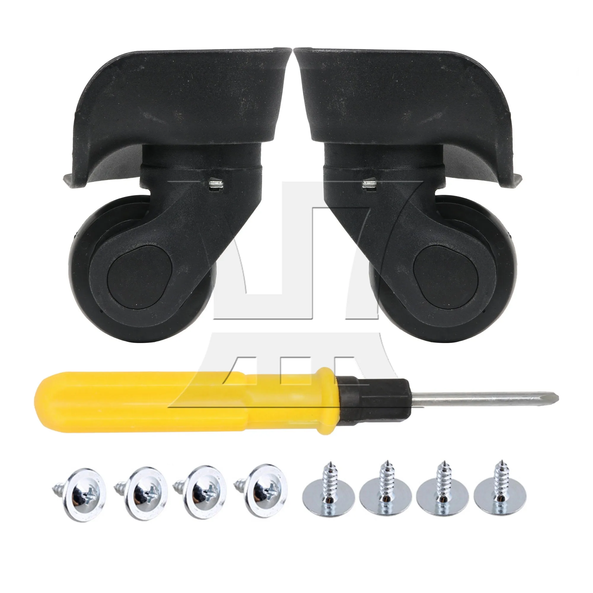 Luggage Replacement Wheels 2Pcs W041-2 Black Suitcase Wheels Universal DIY Travel Luggage Repair Replacement Accessories