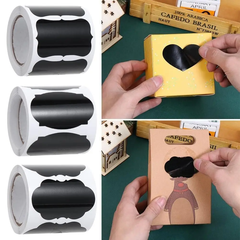 120Pcs/Roll Simple PVC Labels Stickers Removable Waterproof Chalkboard Labels 5 Styles Chalk Labels Home & Kitchen