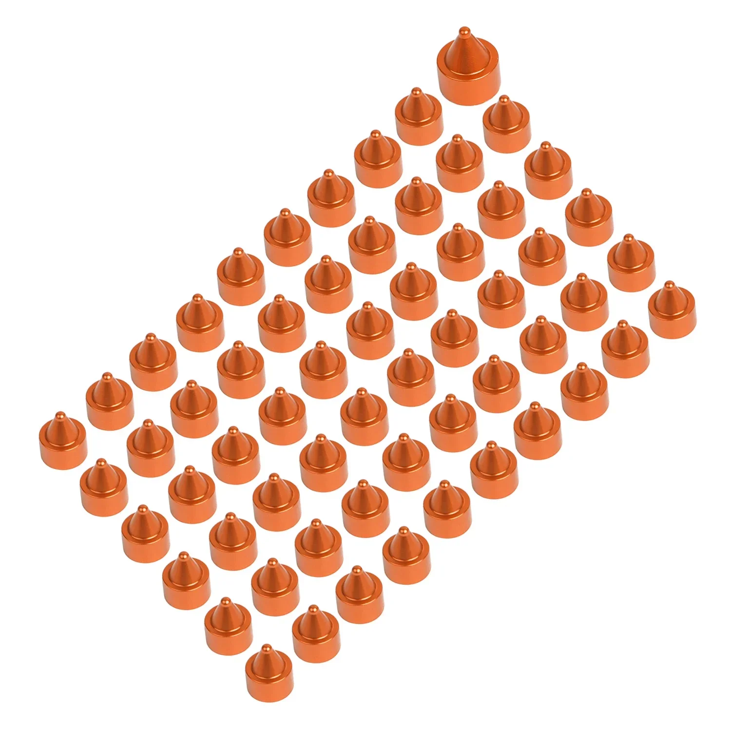 Kit de 60 capuchons de boulons de moteur CNC orange à pointe pour motos Harley Evolution 1984-1999 et Twin Cam 1999-2017
