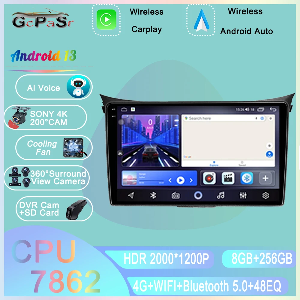 

Android Car Radio For Hyundai i30 II 2 GD 2011 - 2017 No 2 Din Stereo Multimedia Video Player GPS 4G Carplay Auto DVD Head Unit