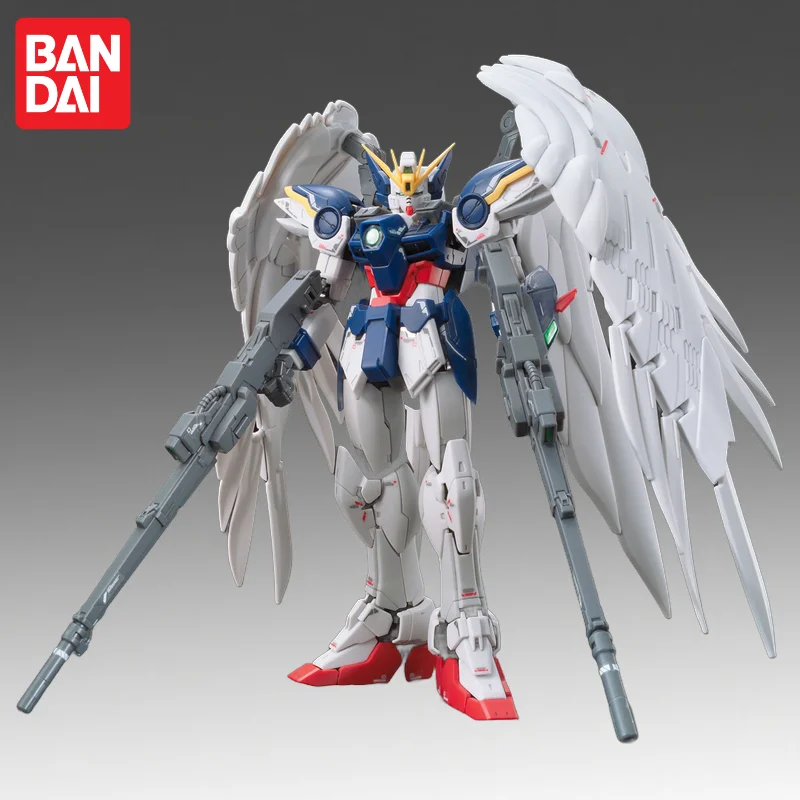 

В наличии: Оригинальная модель Bandai RG 1/144 RG-Gundam Wing Gundam, новая, в коробке, фигурка аниме-персонажа, игрушка-модель