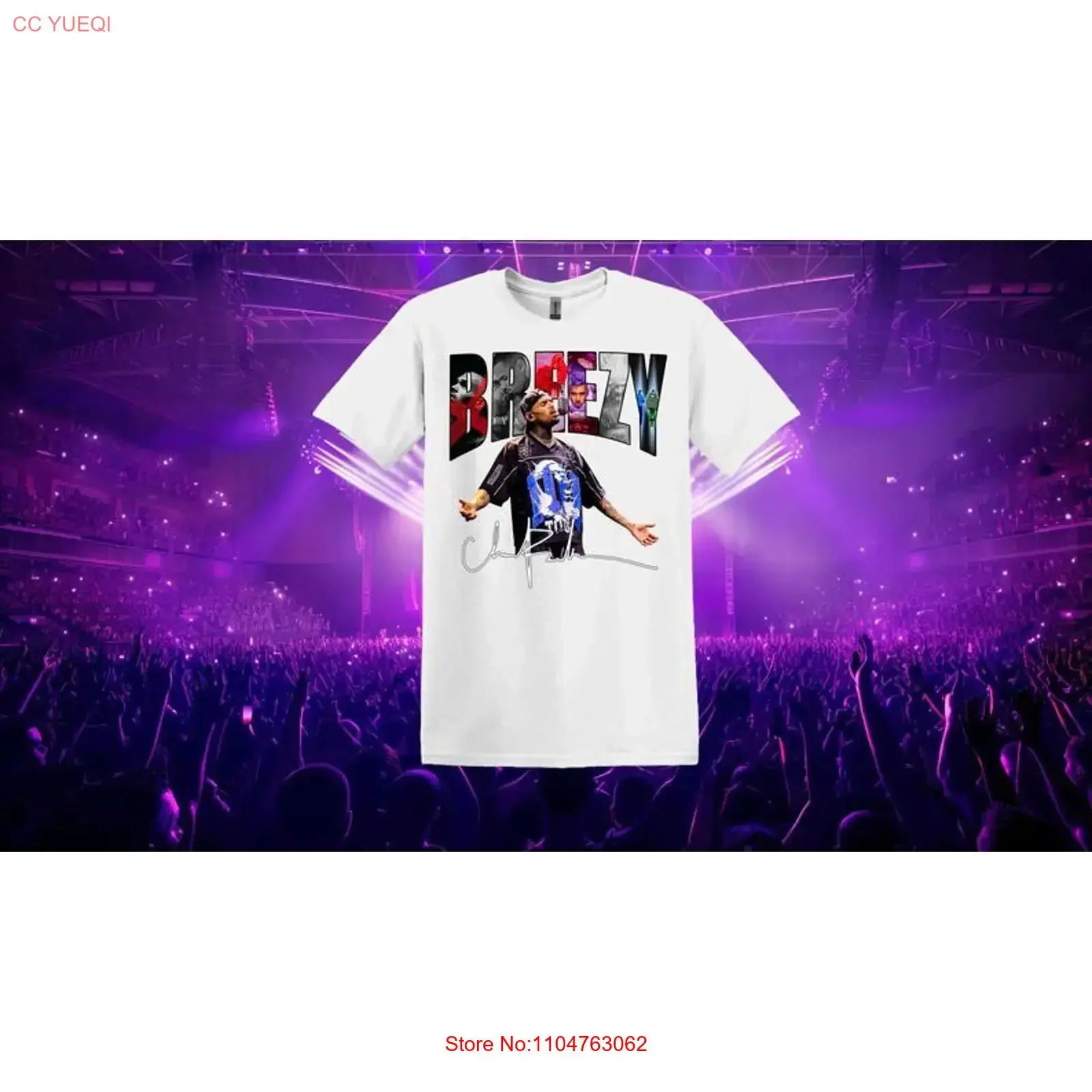 Breezy Bowl XX Tour 2025 T Shirt Chris Brown vintage Washed Unisex Versatile Slightly graphic Comfortable Casual Stretched
