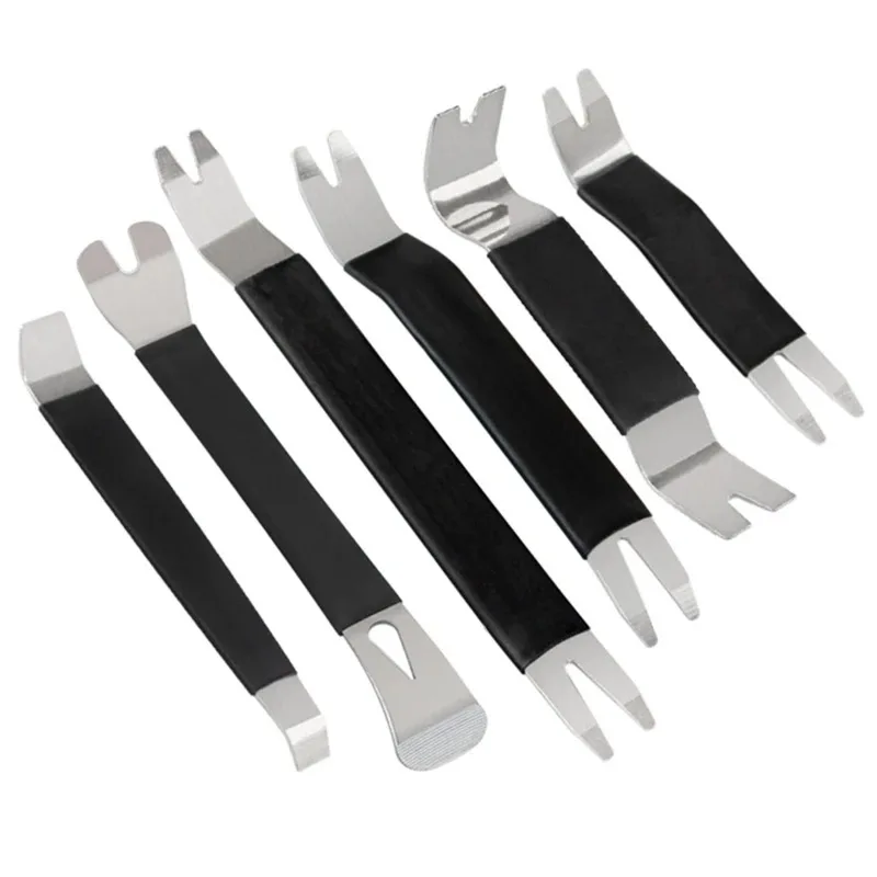 6 PCS Portable Auto Door Clip Trim Removal Tools Kits Car Dashboard Audio Radio Panel Repair Metal Removal