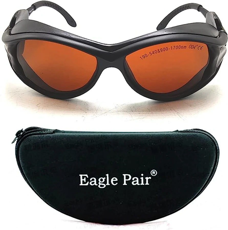 405nm 450nm 532nm 808nm 980nm 1064nm OD4+ OD5+ OD6+ 190nm-540nm & 900nm-1700nm Laser Protective Goggles CE