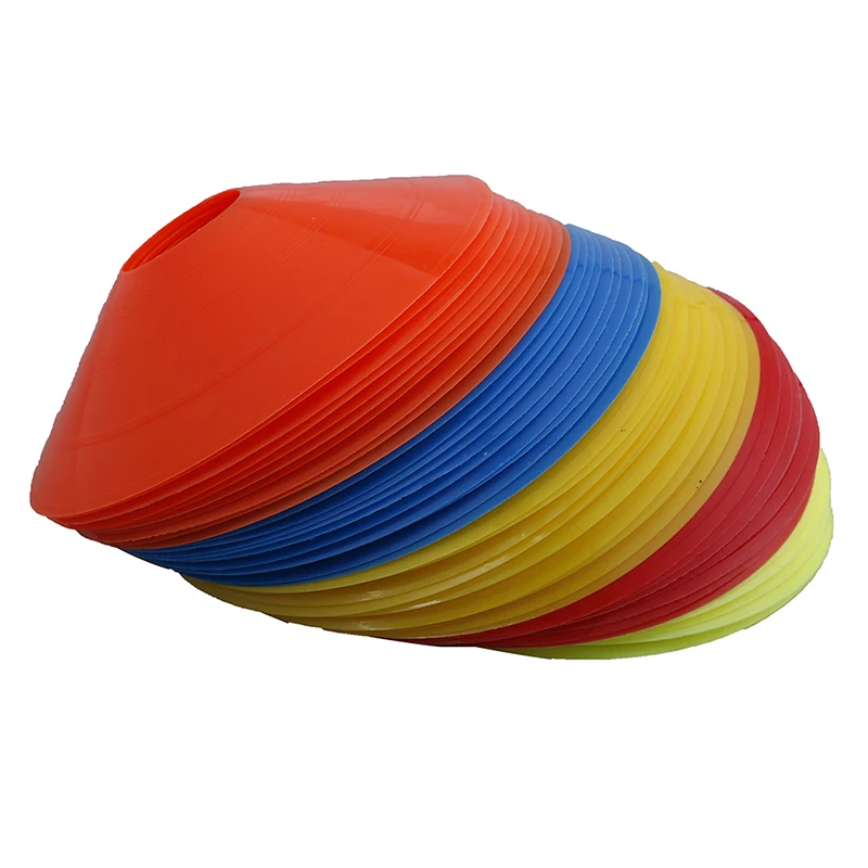 10pcs/set  Soccer Discs Bucket Marker Training Sign Flat Cones Marker Discs