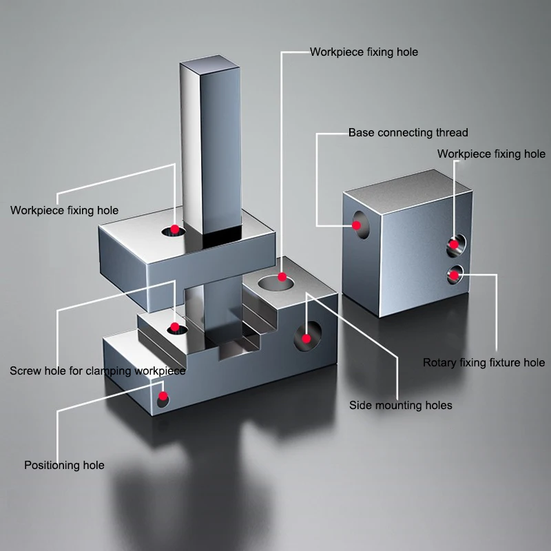 360 °   อุปกรณ์จับยึดชิ้นงานแบบหมุนได้สำหรับเครื่อง EDM แบบใช้ลวดตัด พร้อมแท่นยึดลวดอย่างรวดเร็ว และขายึดชิ้นงานแบบคงที่ อุปกรณ์เสริมสำหรับเครื่องจักรกล