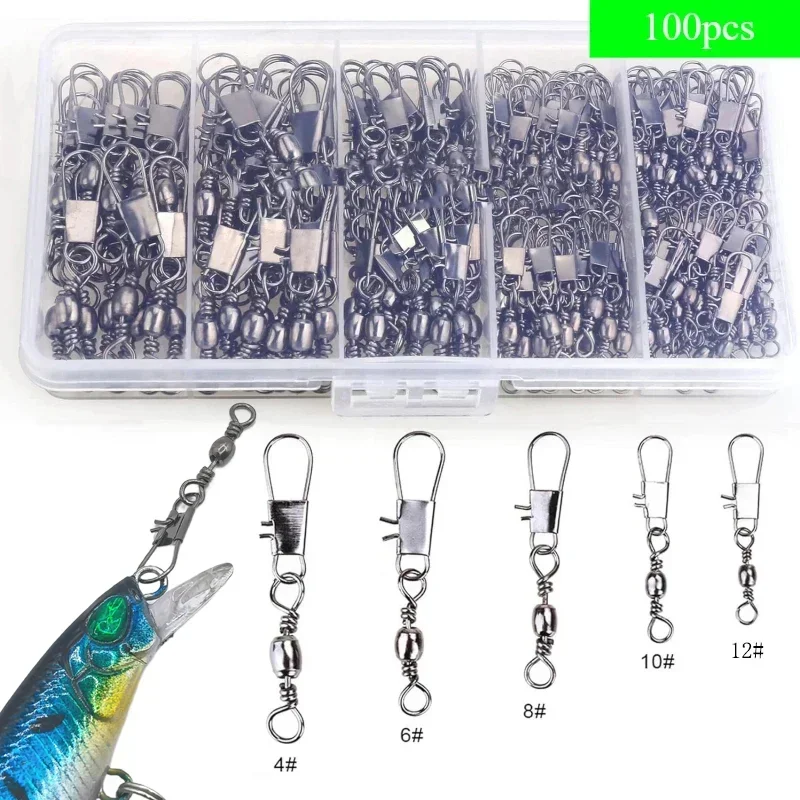 100 pieces of fishing connectors and small fishing accessories