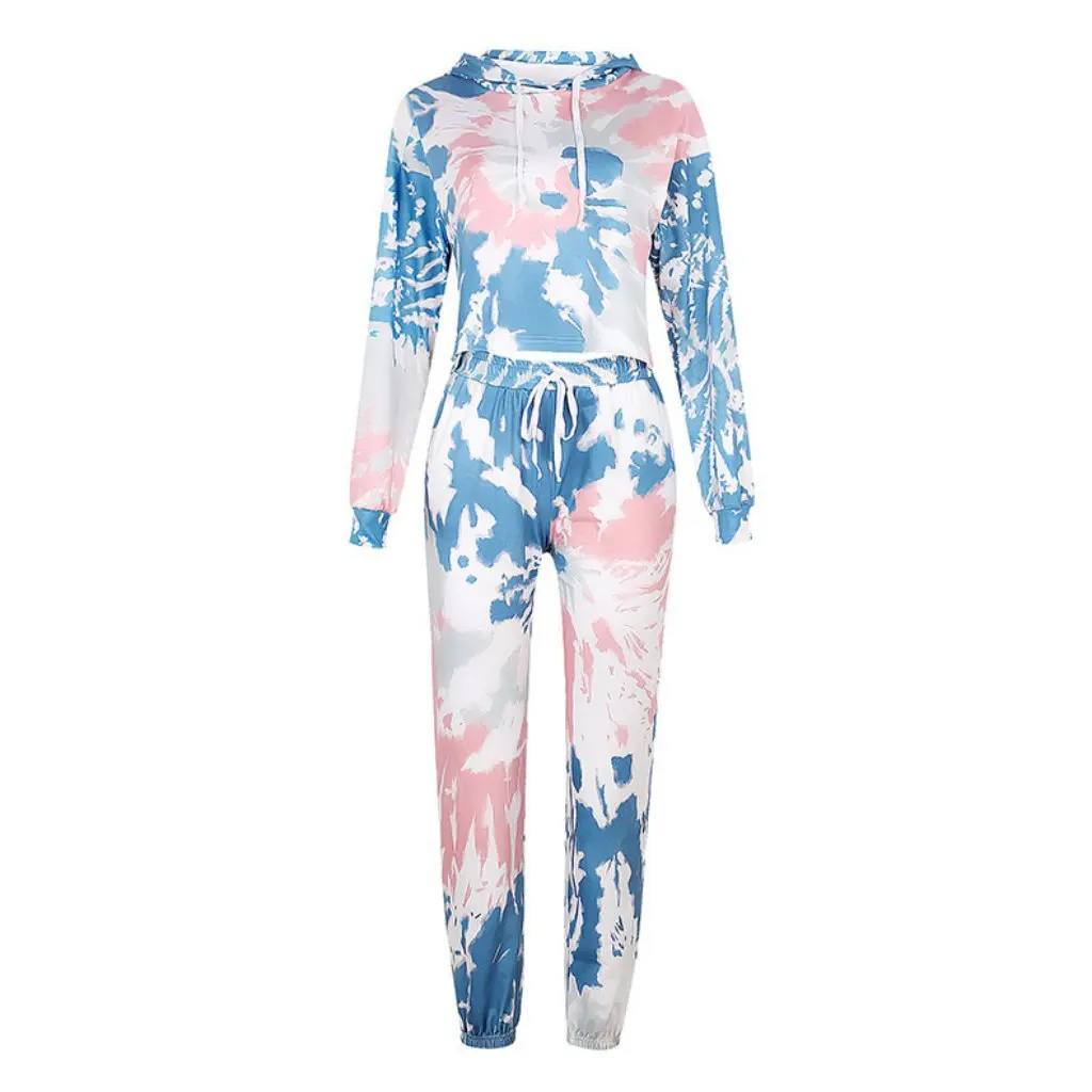 

Women's Casual Tie-Dye Printed Long-Sleeved Suit Autumn Collection European And American Style Popular