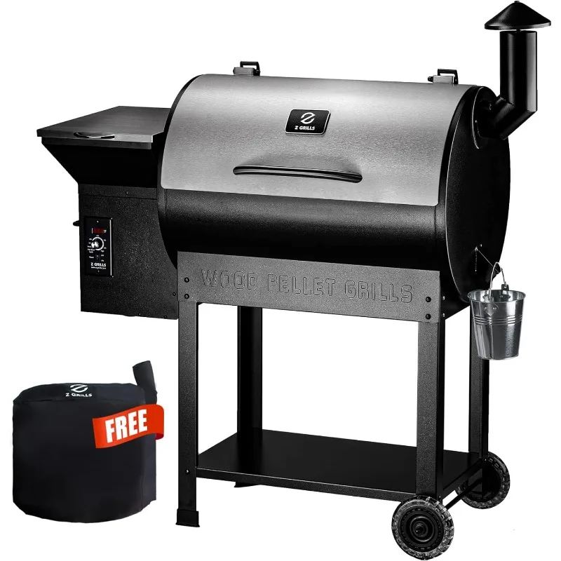 Z GRILLS Wood Pellet Smoker Grill, 8 in 1 BBQ Grill with Auto Temperature Control, 697 sq in Cooking Area for Backyard,Patio and