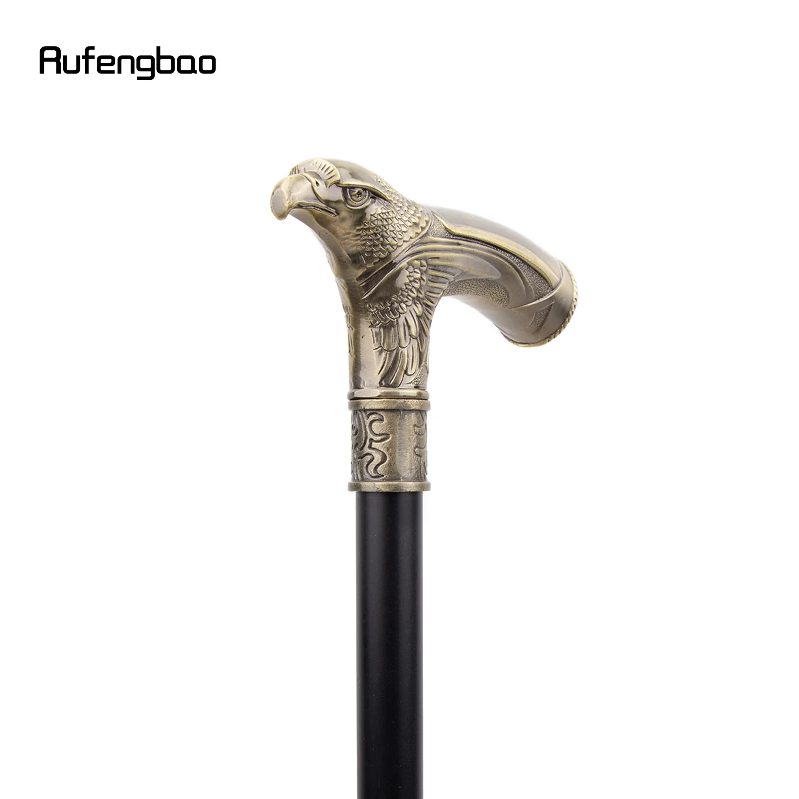 Koperachtige Adelaar Hoofd Met Strass Stok Party Mode Wandelstok Cospaly Riet Knop Crosier 90cm Prestaties Podium Riet