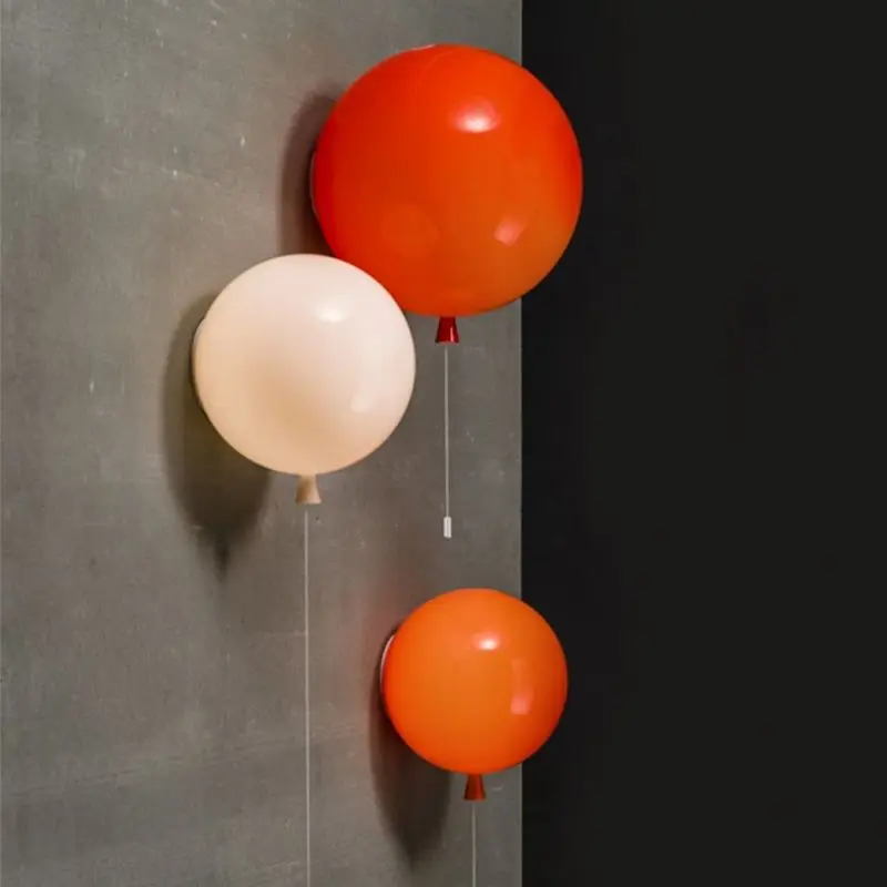 Nordic room ceiling lamp, simple kindergarten paradise boys and girls bedroom colorful balloon lamp