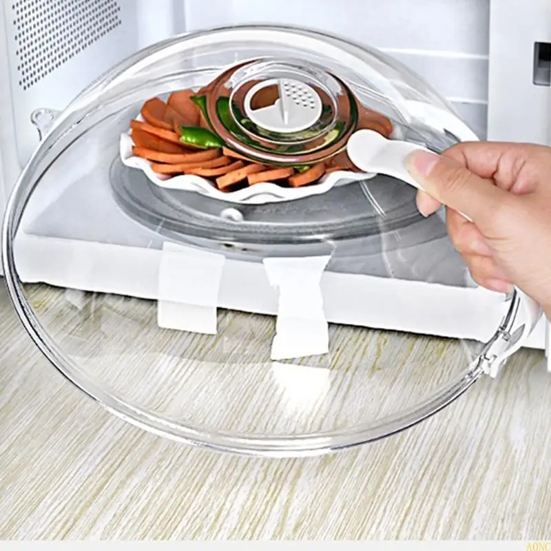 ABS ABS ABS Microwave Plate Cover с ручкой и регулируемыми отверстиями для вентиляционных отверстий паровых отверстий