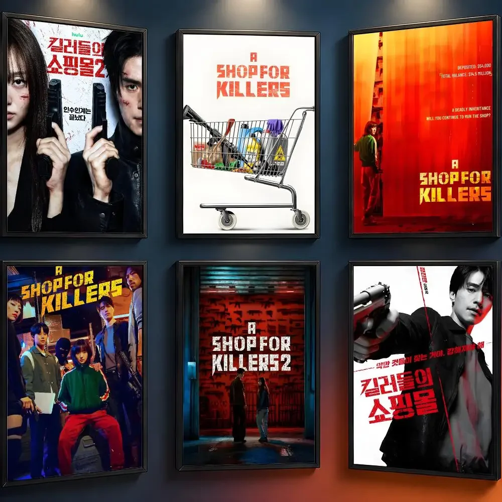 Series A Shop for Killers Jeong Jin Man Poster Wall Art PP Waterproof HD Self Adhesive Modern Home Decor Living Room Apartment