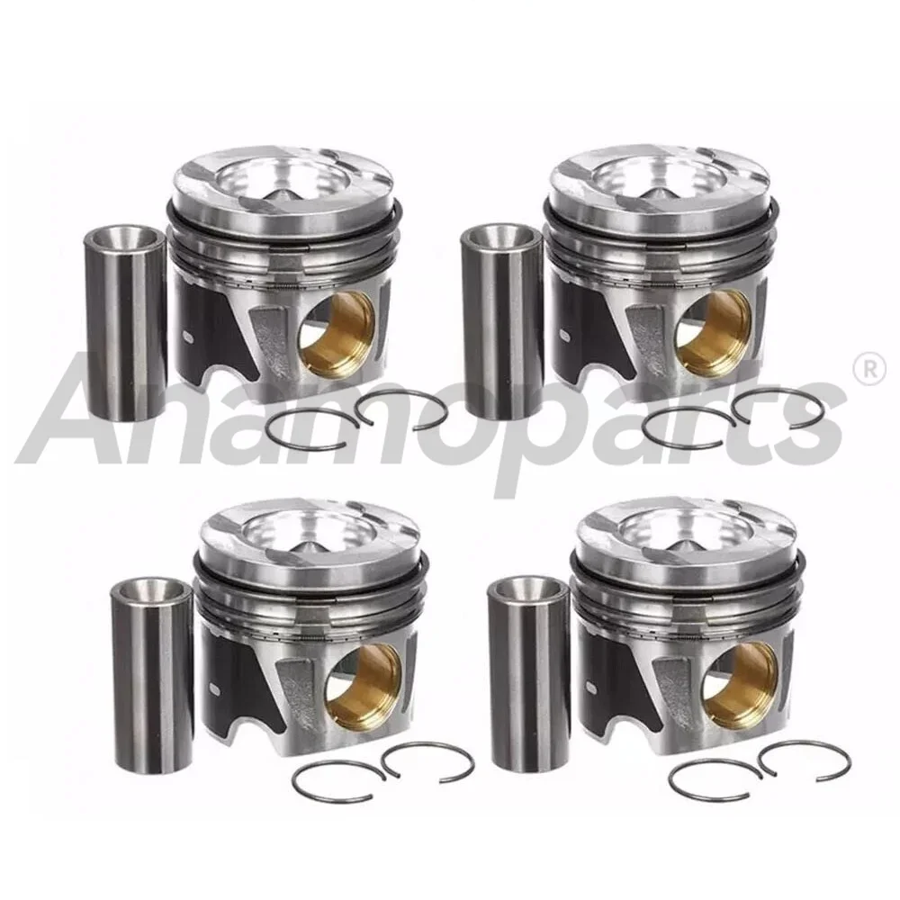 4pcs Piston & Ring Kit for Mercedes-Benz OM651 2.1L 2.2L L4 Diesel Engine Parts Compatible with A-Class B-Class C-Class CLA CLS