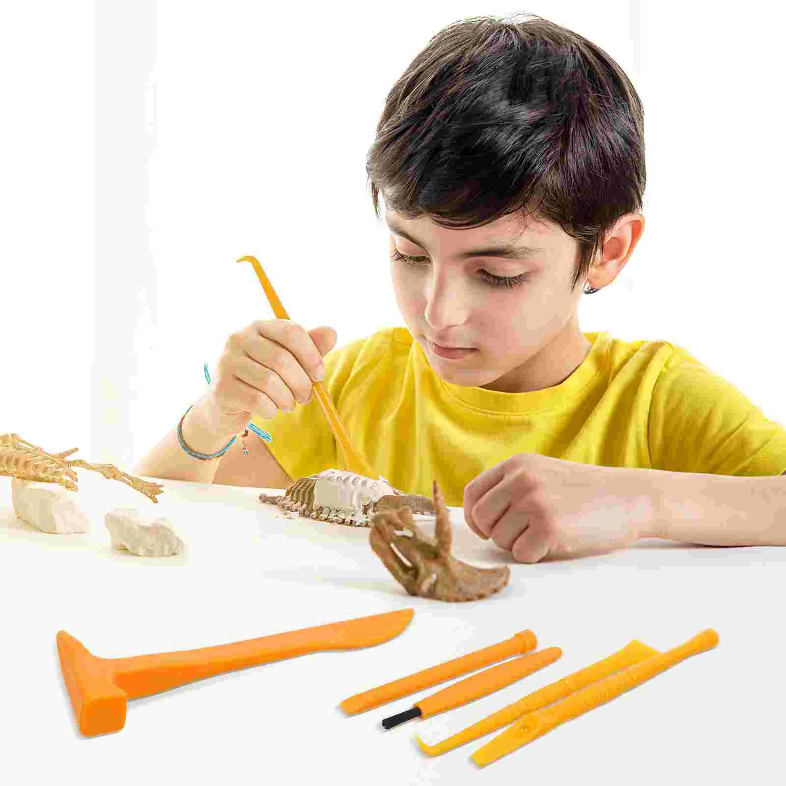 3-sets speelgoed kinderen graafgereedschap kinderset edelsteen plastic borstel beitel opgraving