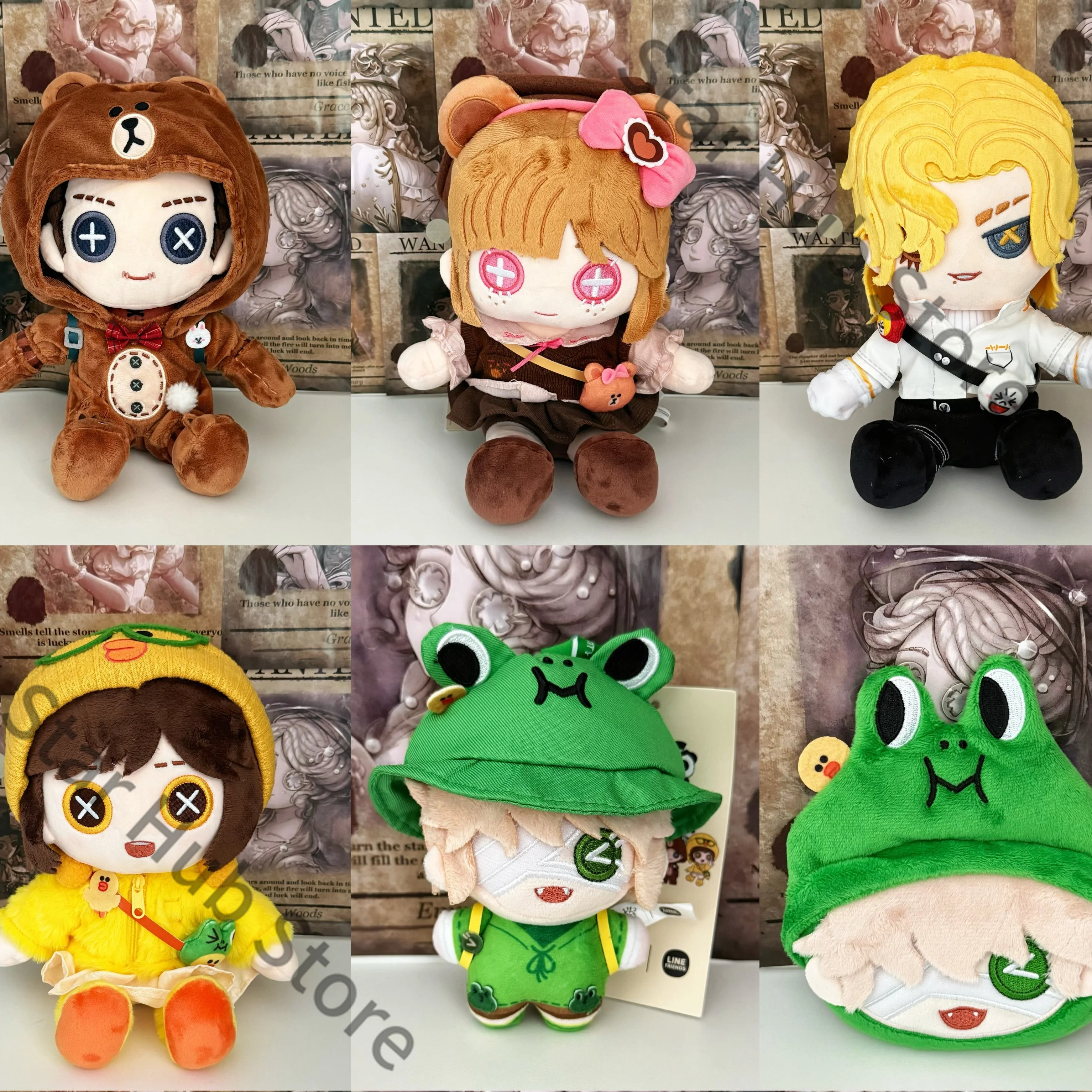 Identity V Entomologist Fire Investigator Knight Porte-monnaie Peluche Pendentif Figurine Assise Cosplay Réplique Officielle Cadeaux Anime