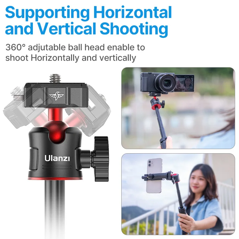 Ulanzi Universal for Gopro SLR Camera Smartphone Quick Release Plate Clamp Quick Switch Kit Tripod Monitor Mount Adapter