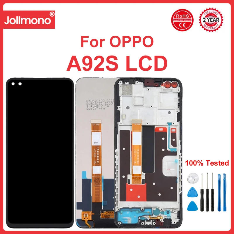 

6.57" For OPPO A92S LCD Display With Frame Touch Screen Digitizer Assembly Replacement Parts PDKM00