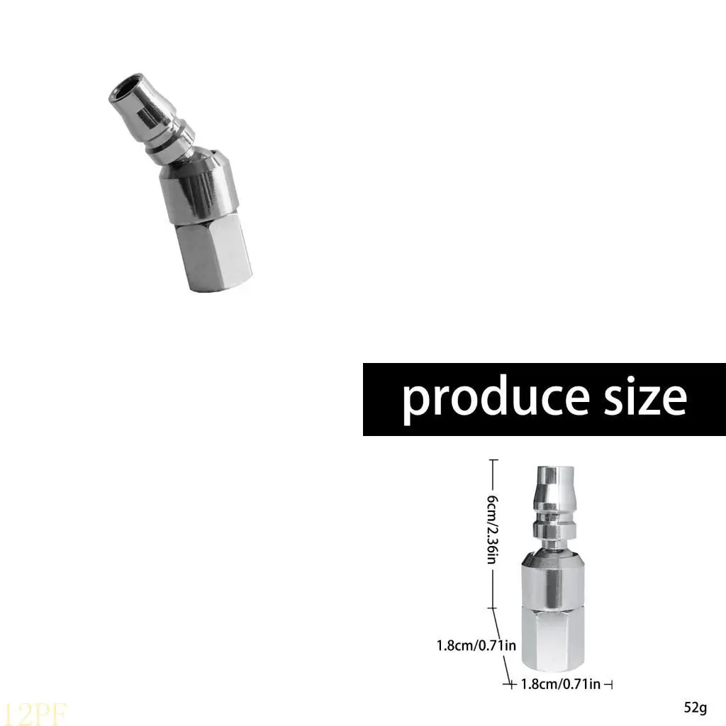 12PF 1/4Inch Universal Joint Adapter For Air Compressor Featuring 360 Degree Rotating Quick Connection For K3 W71 Sprayed Guns