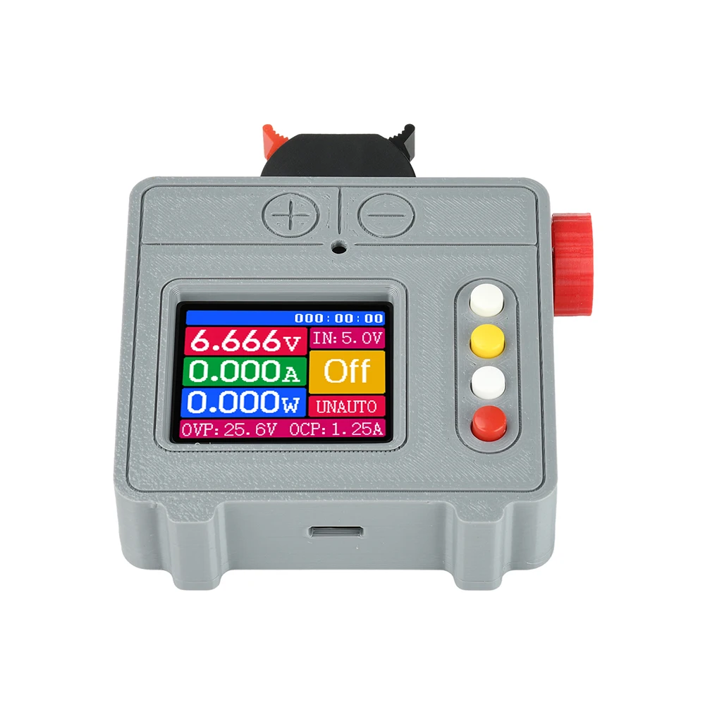 Mini Portable Power Supply 5W Adjustable Buck-Boost DC-DC Module with HD Color Display for Electronics Debugging