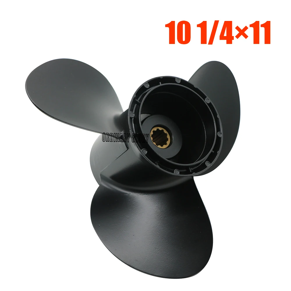 Propeller 10 1/4x11 58100-96420-019 For Suzuki Boat Engine DF20/25 V-twin DT25C DT30C DF25 DF30 DT20 DT25 10 Spline