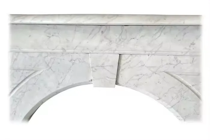 Hand Carved Fashion Indoor White Natural Stone Mental Marble Fireplace Arched Victorian Carrara Marble Fireplace Surround
