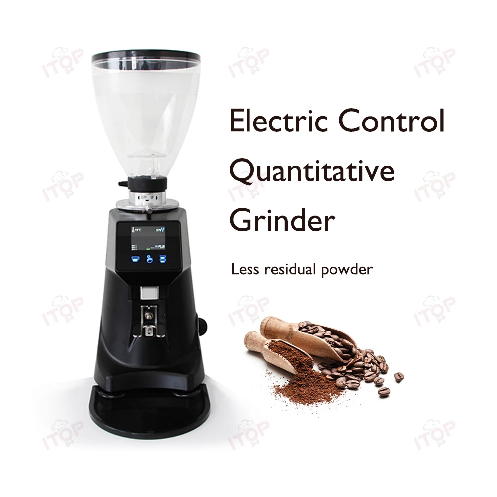 ITOP CGA80 Coffee Grinder 64mm Flat Knife Dish Anti-static Electronic Quantitative Miller Various Grinding Method 220V 110V