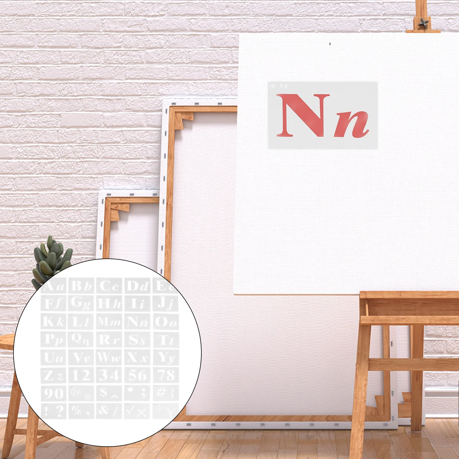 

40Pcs Large Alphabet Letter Number Stencil Template A5 Plastic Reusable for Spray Paint Fabric Clothing Art Crafts