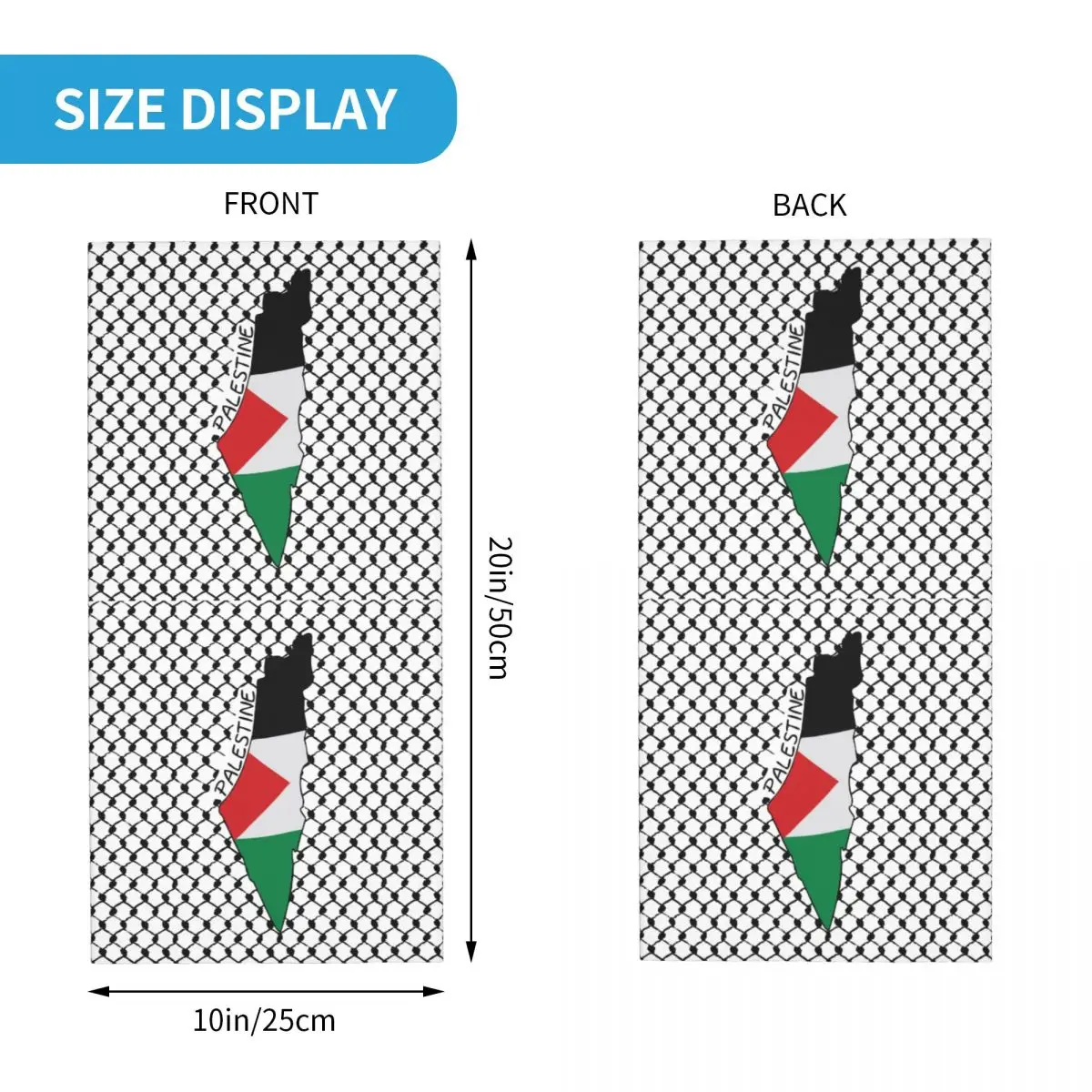 Palä stine nsische Flagge Karte palä stine nsische Kufiya Hatta Bandana Hals abdeckung gedruckt traditionellen Keffiyeh Wickels chal multifunktion alen Schal