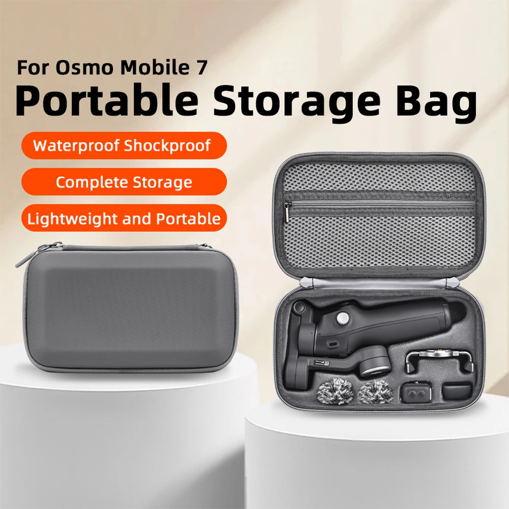 Bolsa de almacenamiento para DJI Osmo Mobile 7/7 Pro, Estuche de transporte, cardán de mano impermeable, funda portátil, accesorios para cámara cardán