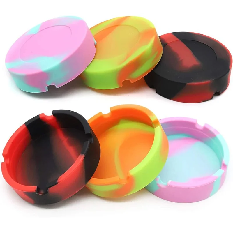 Silicone Ashtray Premium Rubber High Temperature Heat Resistant Anti-fall Design Ashtray Cigarette accessories