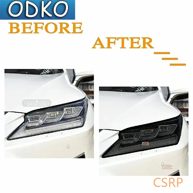 Smoked Black TPU Sticker Car Headlight Protective Film For Lexus ES 300h NX CT GS IS LC LS RX LX570 RC UX GX F Sport 2022