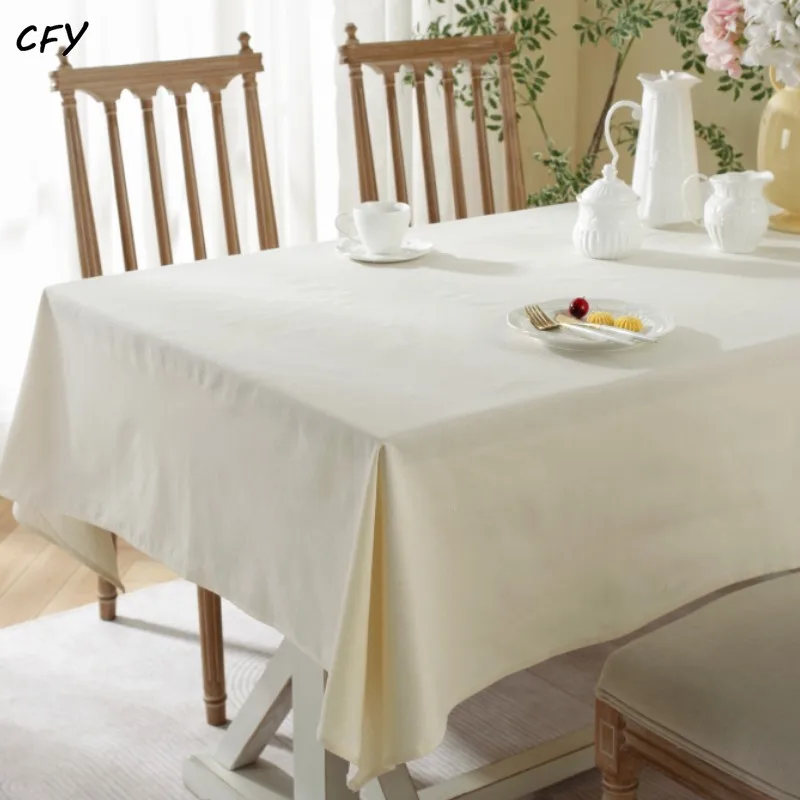 

Cotton Linen Japan Style Solid Thickening Rectangular Table Cloth Kitchen Table Map Towel Tablecloth Table Wedding Decor