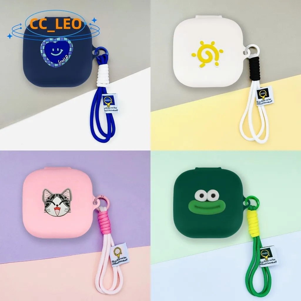 For Beats Powerbeats Pro 2 Case Cute Cat Shark Lanyard Pendant Charm Silicone Soft Case Beats Powerbeats Pro 2 Protective Cover