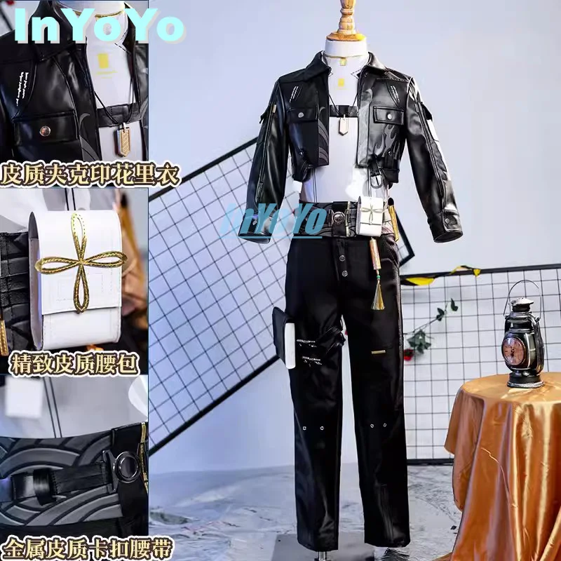 InYoYo Rover Main Cosplay Wuthering Waves Costume Game Suit Fashion Handsome Uniform Men Role Play Halloween Party Outfit Clothi