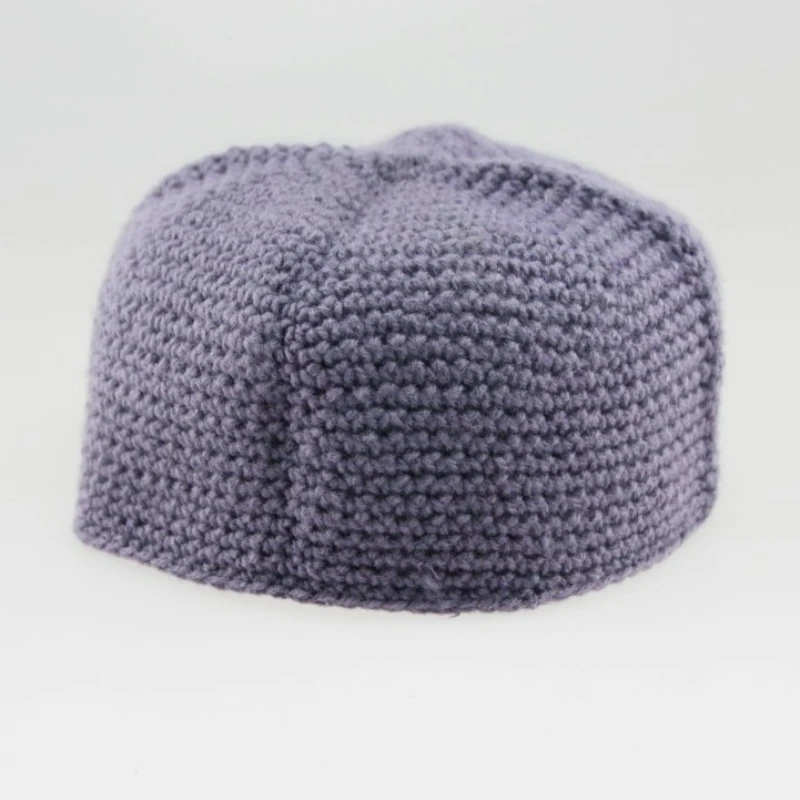 

Muslim Caps For Men Colthing Crochet Knit Hat Turkey Kufi Islamic Kippah Jewish Turban Wool Cotton Winter Warm Man's Hats