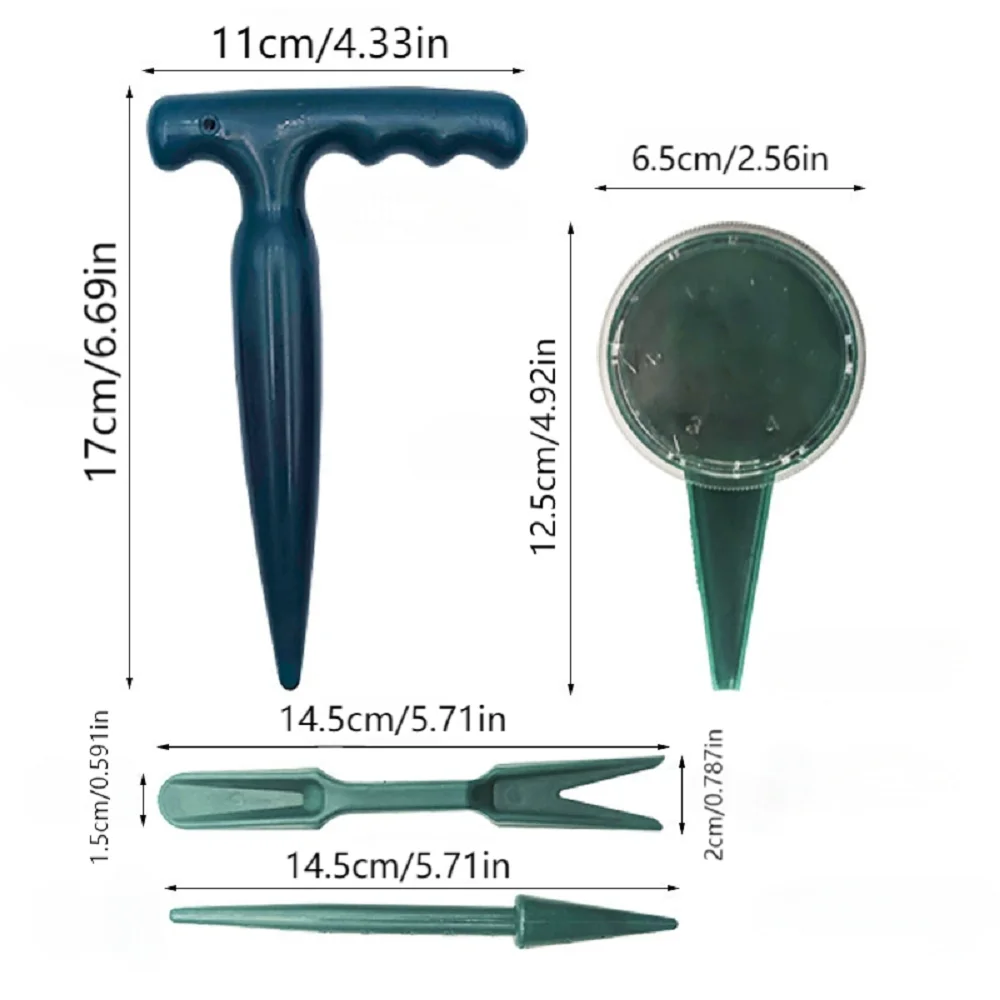 5PCS Seeder Plastic Household Garden Tool Set Scoop Soil Spoon Seeding Transplanting Machine Soil Punch Cuttage Seedling Raising