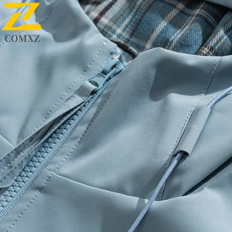 2025 New Spring and Autumn Jacket Men's Casual Fashion Waterproof Wear-resistant Windbreaker Jackets Casual Bicycle Hooded Coat