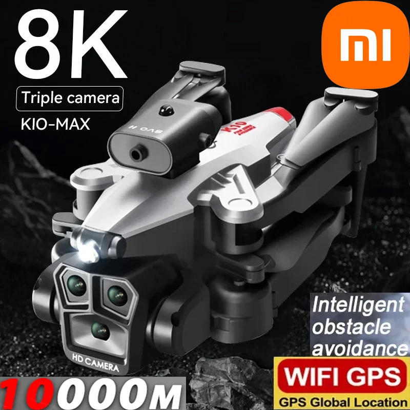 Xiaomi K10MAX Wide Angle Optical Flow Localization Four-way Obstacle Avoidance 8K Professinal Three Camera Intelligent RC Drone