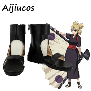 Anime Naruto Temari Cosplay -Schuhe, Halloween -Party, künstliche Leder -Ninja -Stiefel, zugeschnitten auf Unisex 12 Hauptverkäufe Mou Gakuin bei Futekigousha - №11