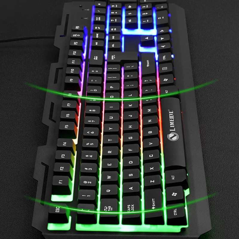 

2022 Hot Mechanical Keyboard Gaming Rechargeable USB RGB Backlit Mini White Black Wired Gamer For Office Home PC Computer