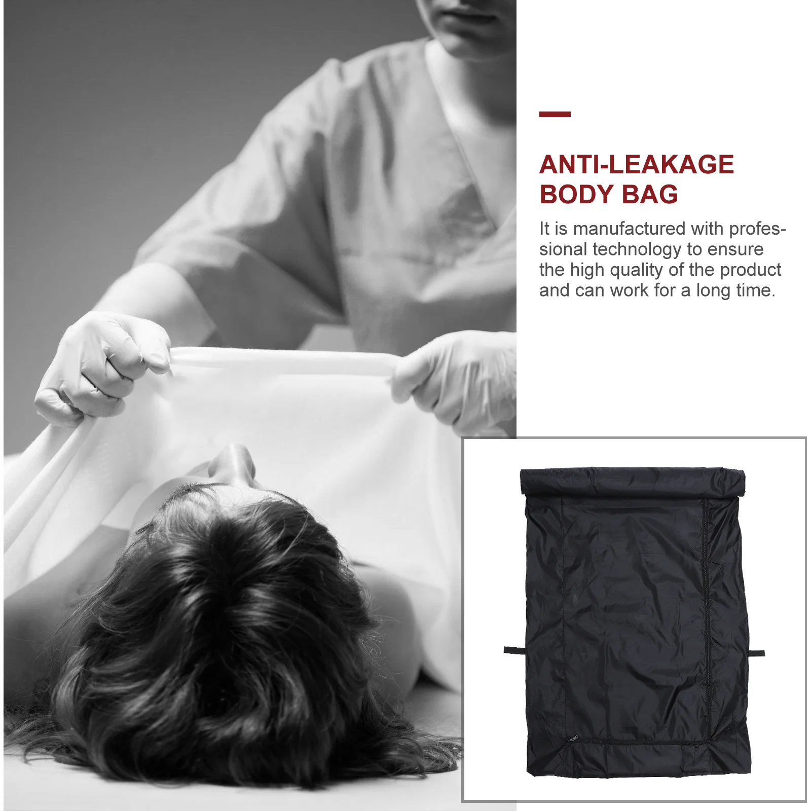 

1Pcs Waterproof Corpse Bag Professional Grade Cadaver Storage Pouch High Barrier Body Shrouding Bag for Safe Disposal Funeral