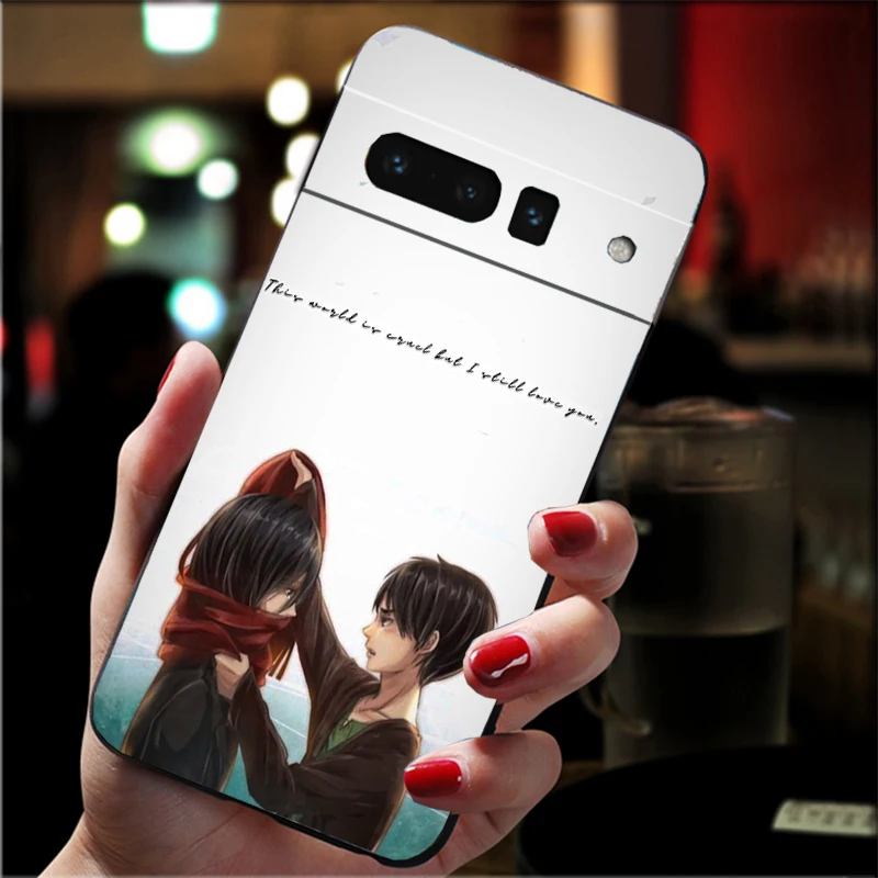 

Mikasa ackerman and eren yeager Funda Phone Case For Google Pixel 10 9 Pro XL 9A 8 7 6 Pro Pixel 8A 7A 6A Pixel 8 7 6 5 Case