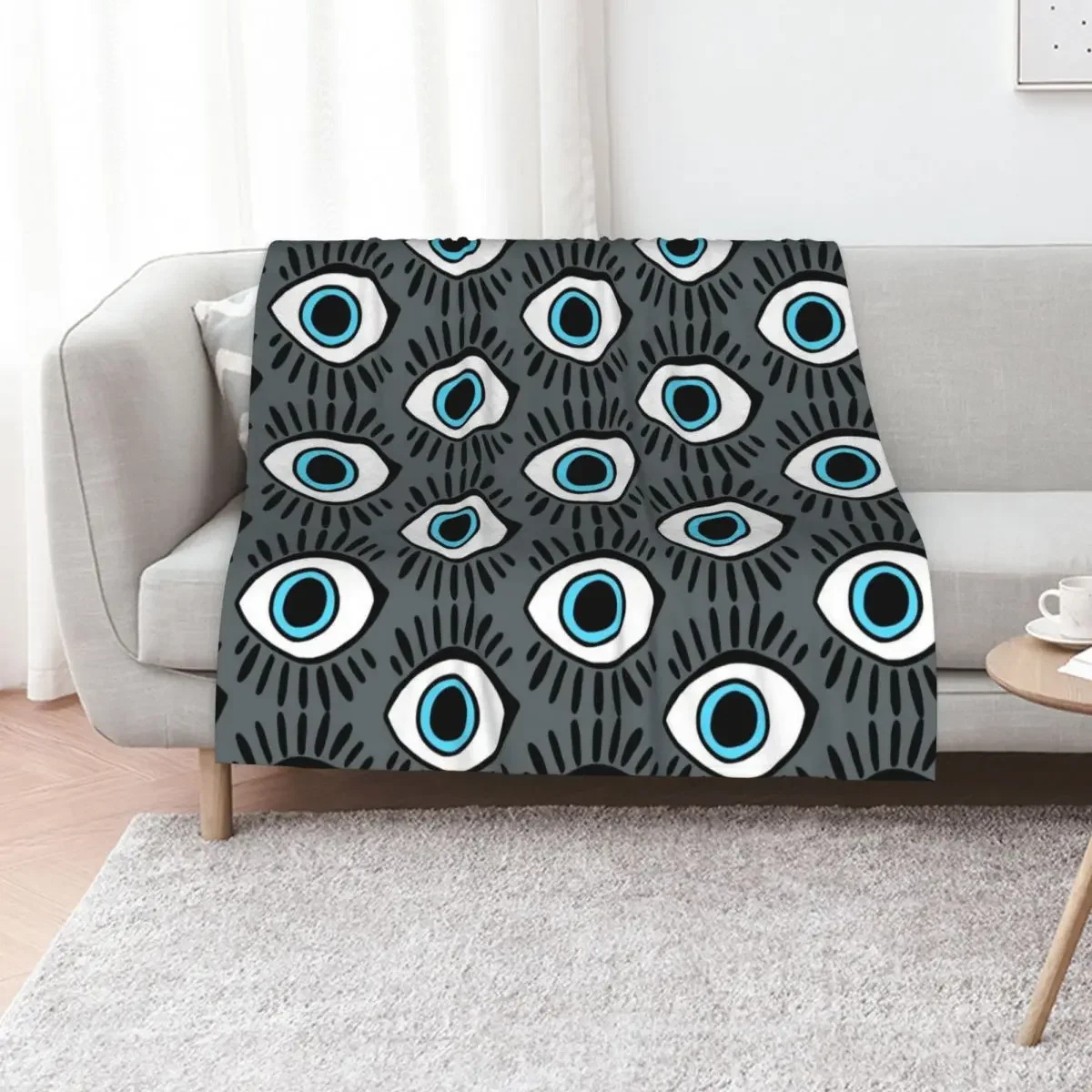 Blue Eye Throw Blanket warm for winter christmas gifts Retros Decoratives Blankets