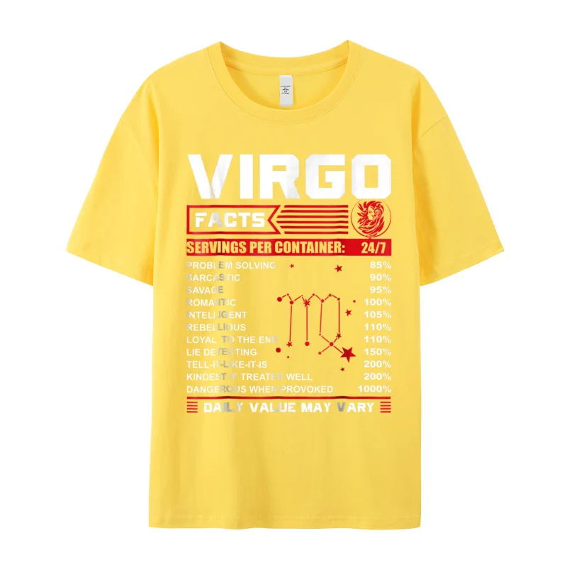 Birthday Gifts - Virgo Facts Gift Idea Labor Day 100% Cotton Crewneck Woman Tees Funny Tee Shirt Retro Short Sleeve Tshirts image 6
